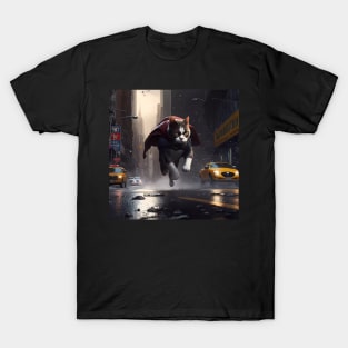 Furry Fury: Stealthy Savior Sticker T-Shirt